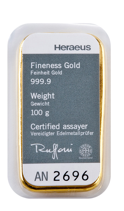 100g Lingouri de aur Certificat