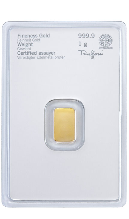 1g Lingouri de aur Certificat